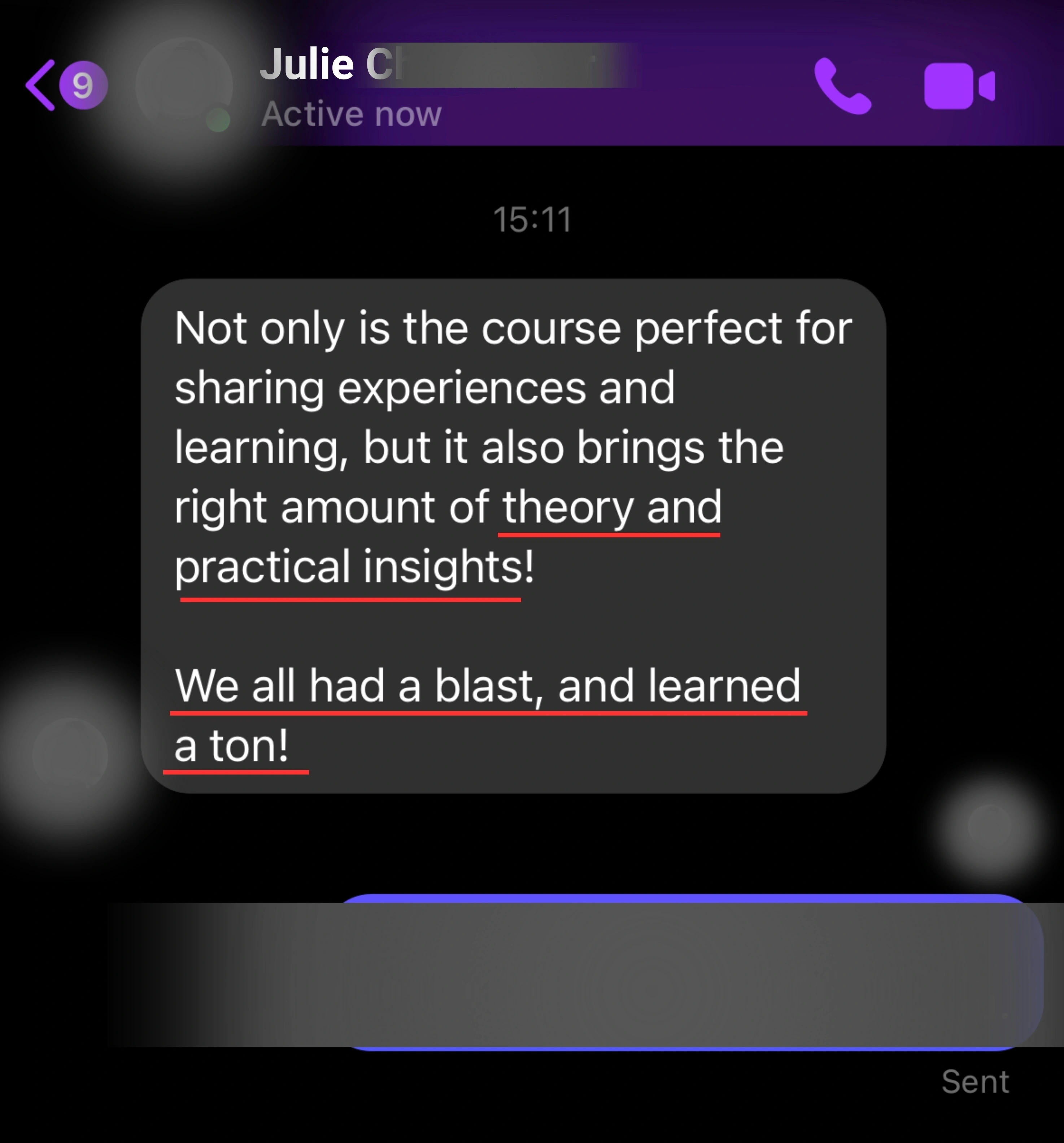 HelpingKids testimonial julie c