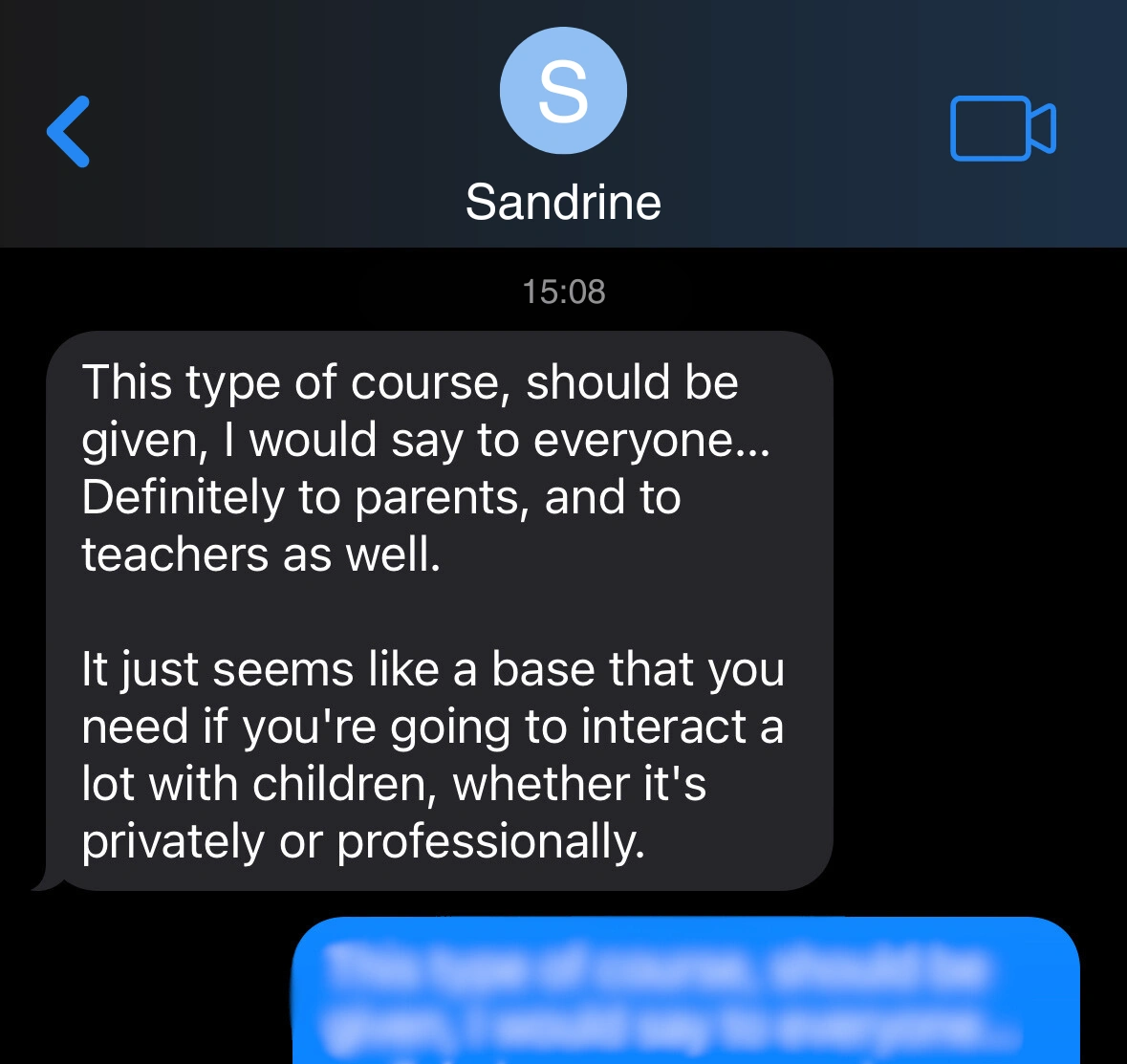 HelpingKids testimonial sandrine
