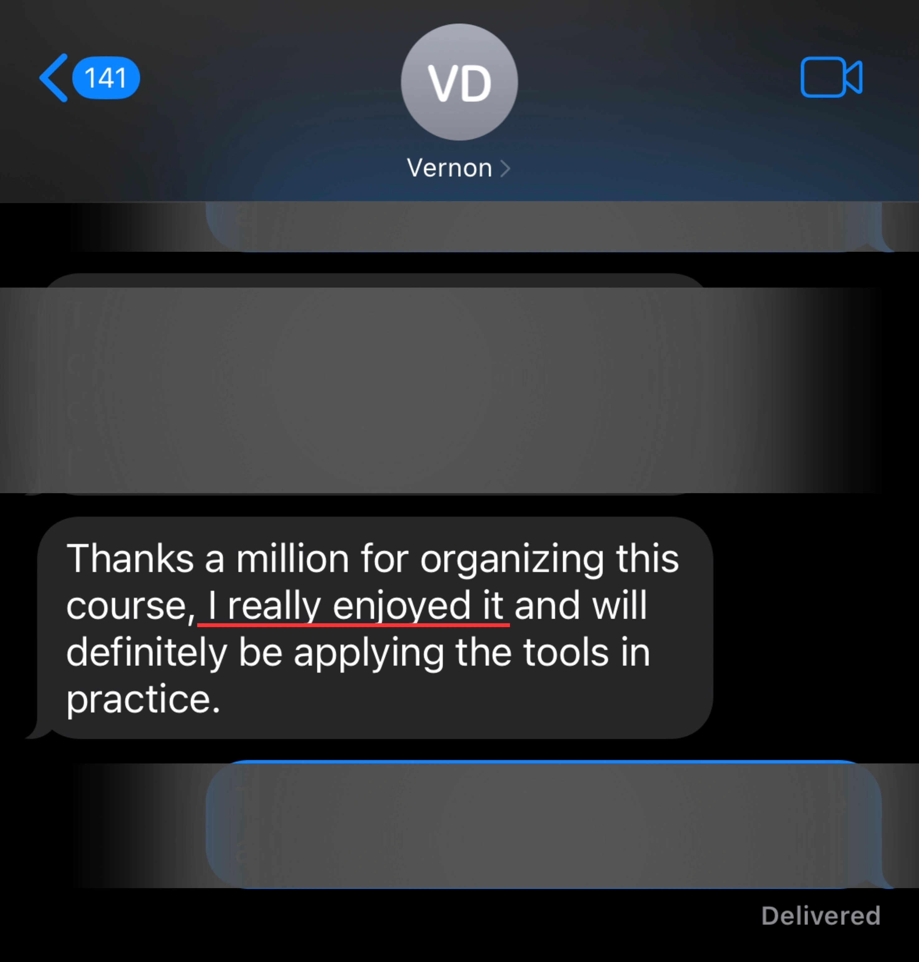 HelpingKids testimonial vernon d