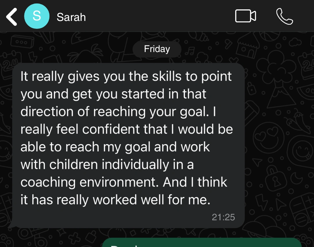 HelpingKids testimonial sarah